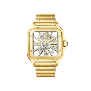 Santos de Cartier Large Skeleton Yellow Gold